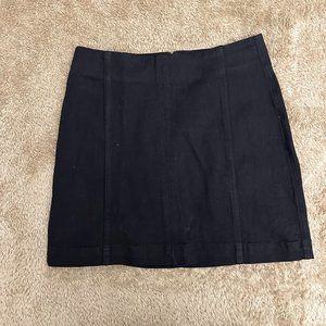Black Jean Stretch Mini Skirt Size 4
